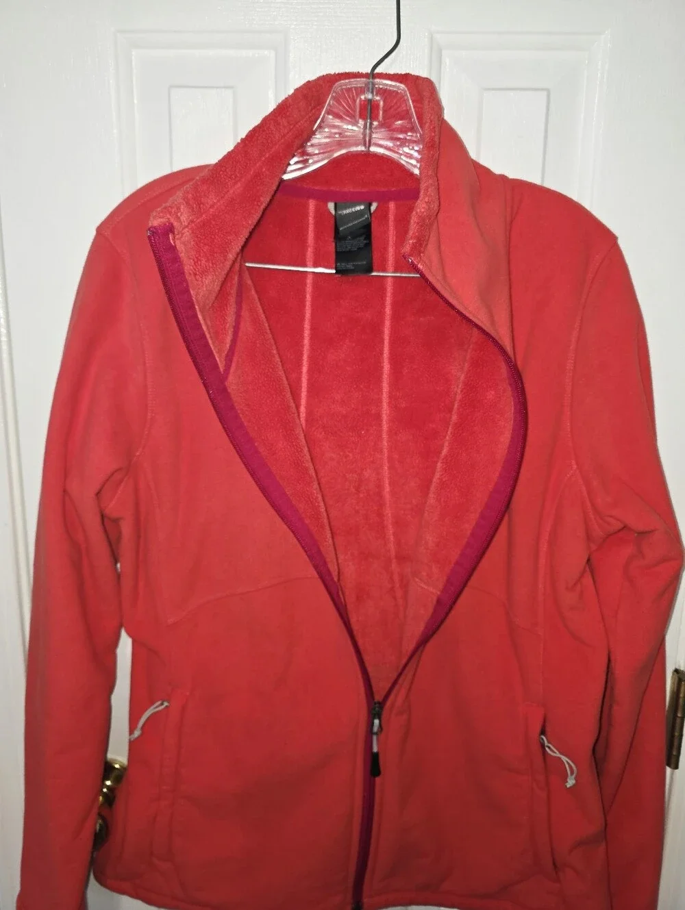 The North Face Fleece Jacket Large Red Orange